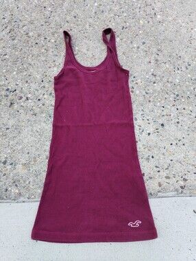 Vintage Hollister Burgundy Ribbed Tank Top Women’s Size Small